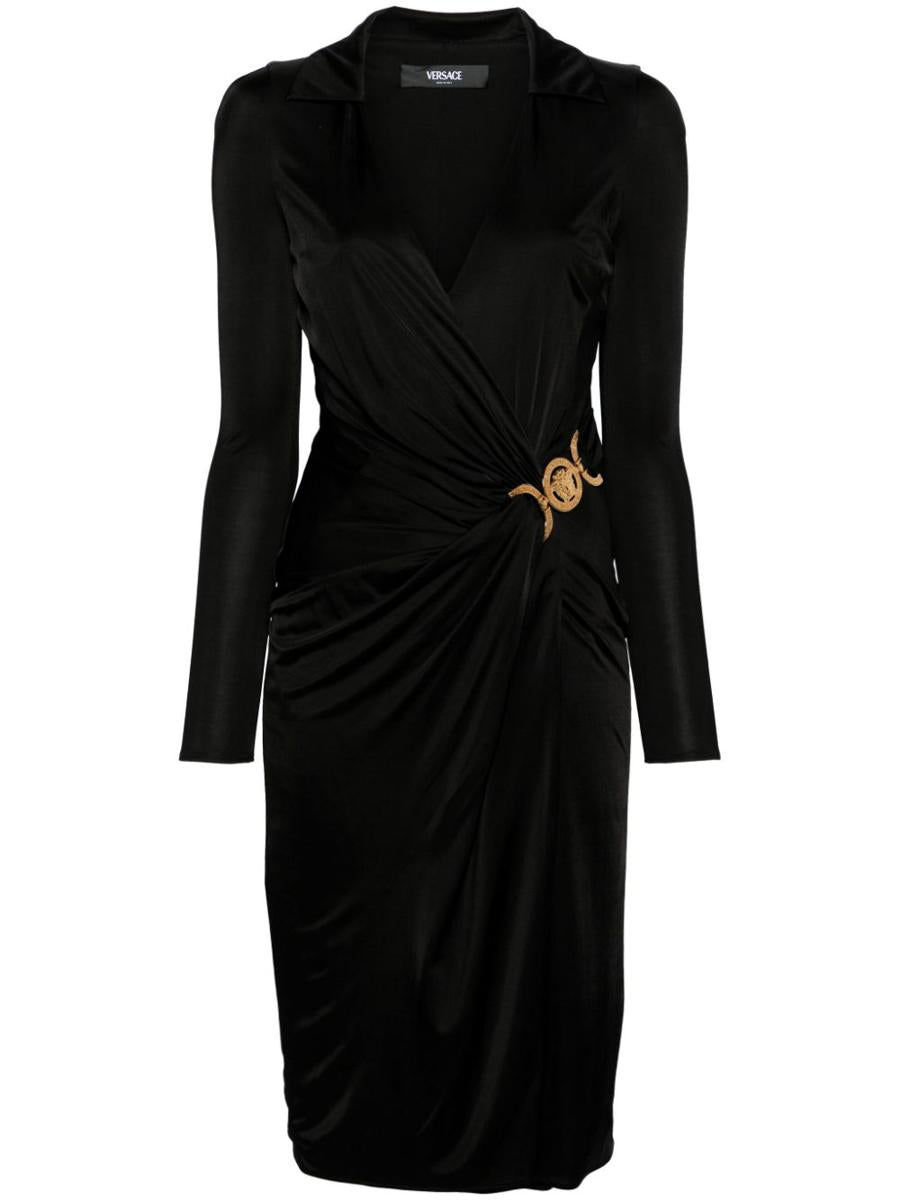 versace midi dress with medusa plaque