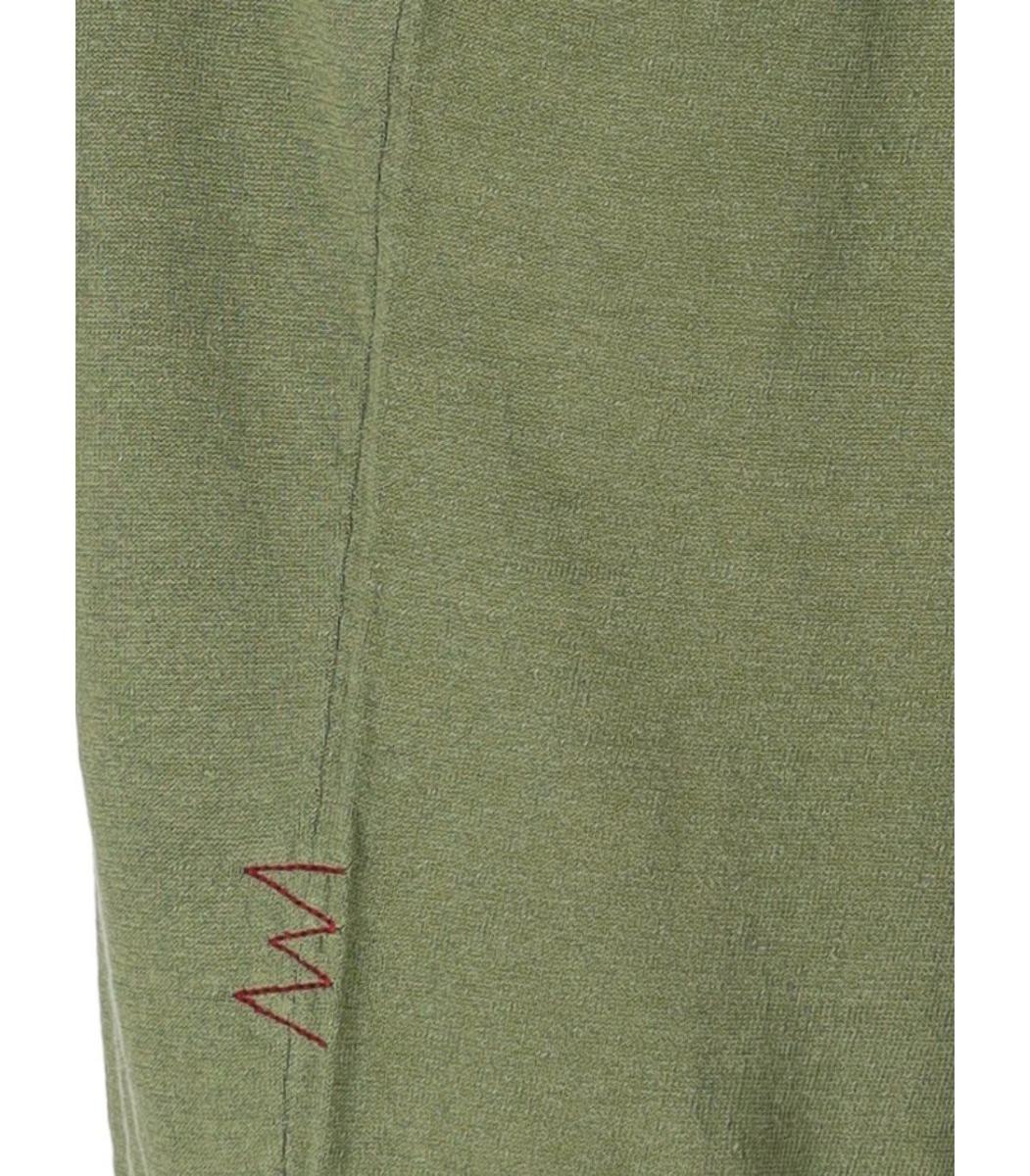 amaránto military green linen polo shirt