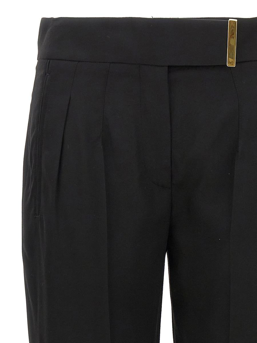 tom ford metal bar detail trousers