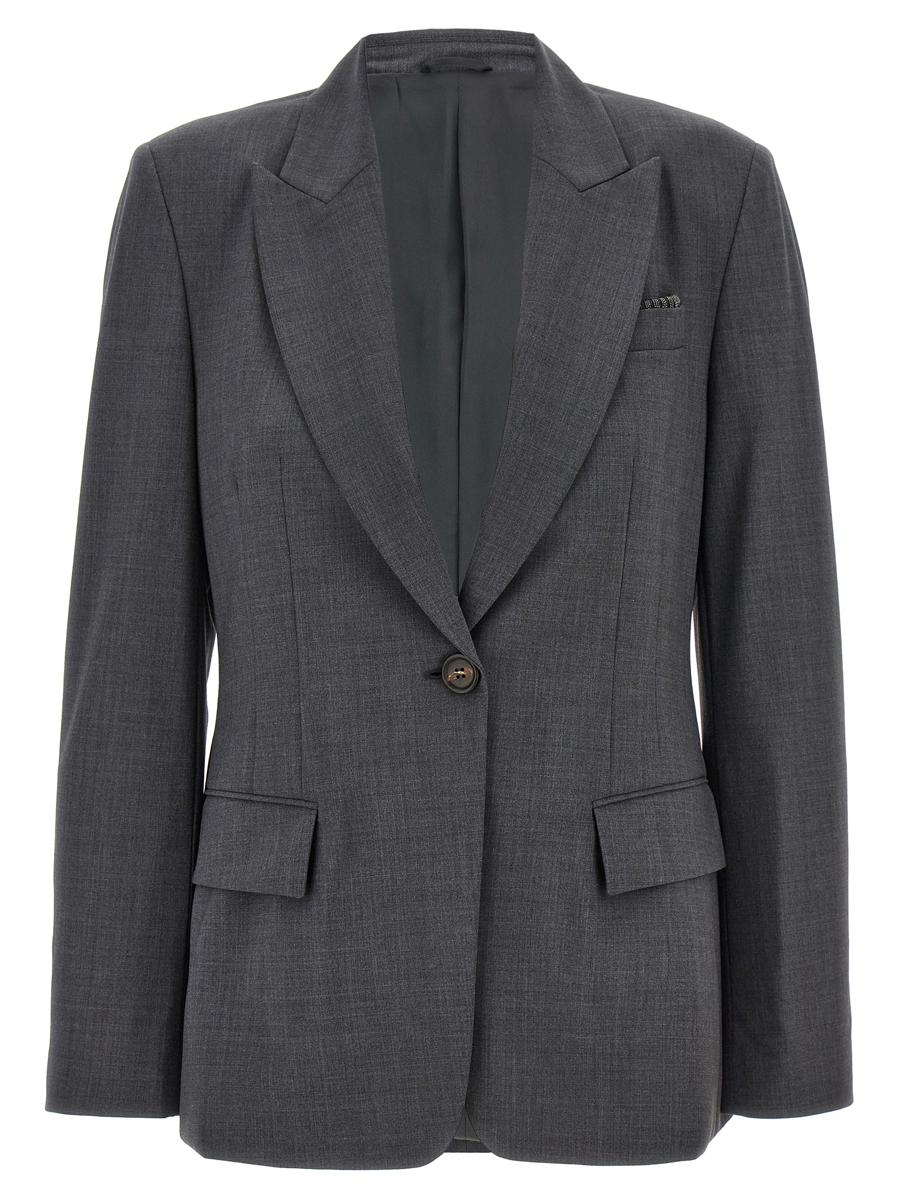 brunello cucinelli 'monile' single-breasted blazer