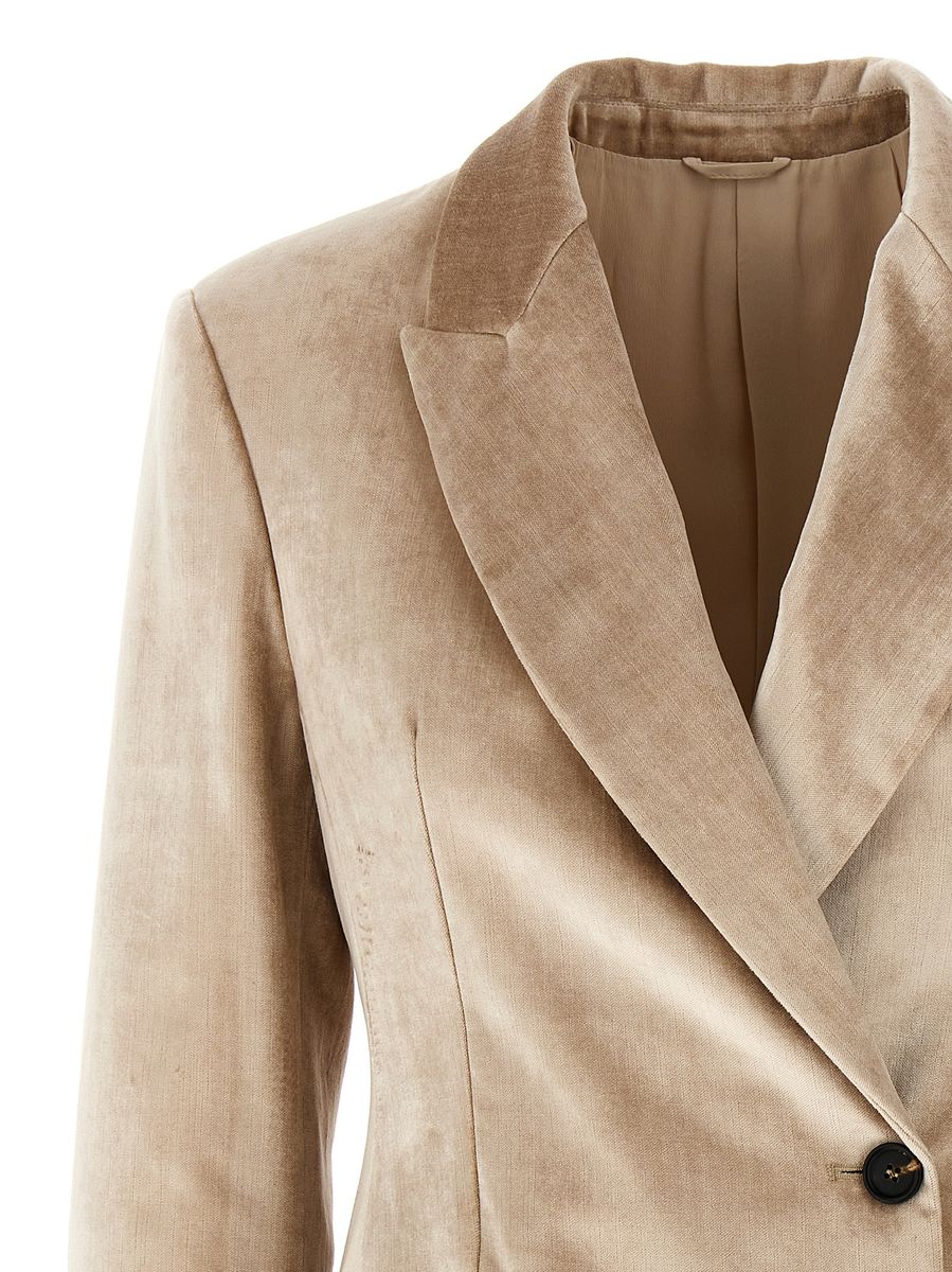 brunello cucinelli 'sleek' velvet blazer