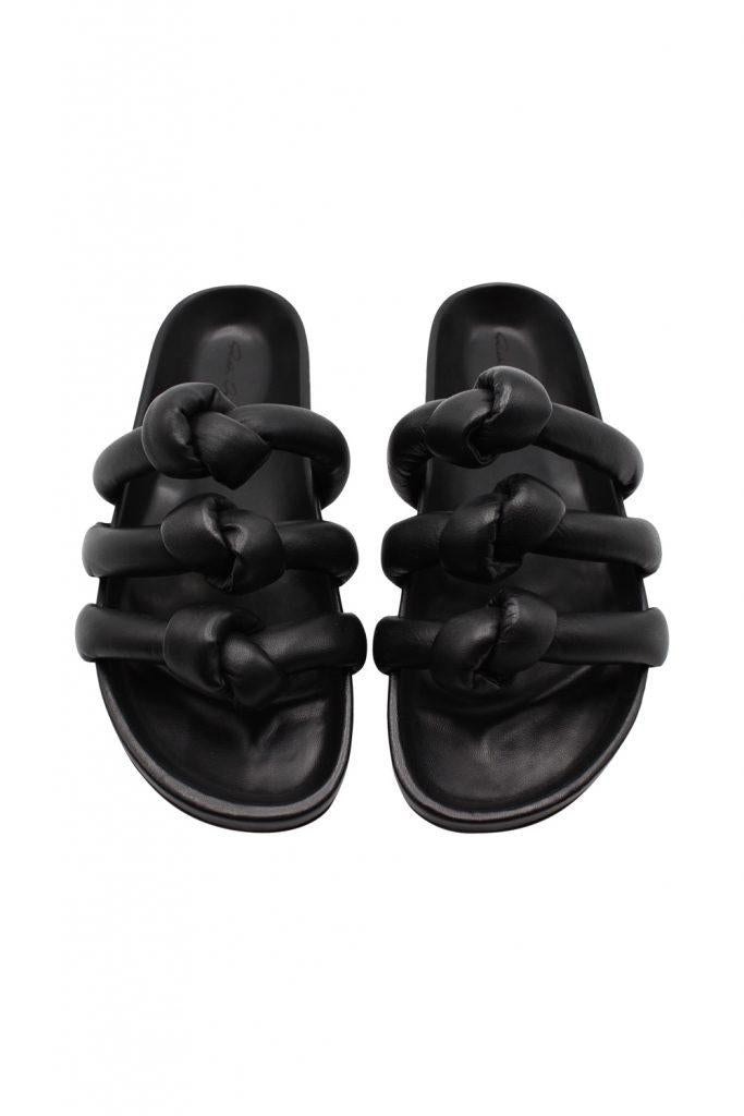 rick owens fogachine knotted open-toed slip on sandal shoes