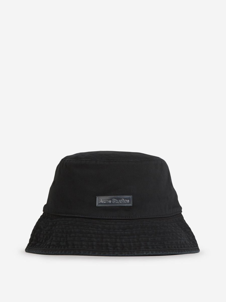 acne studios logo bucket hat