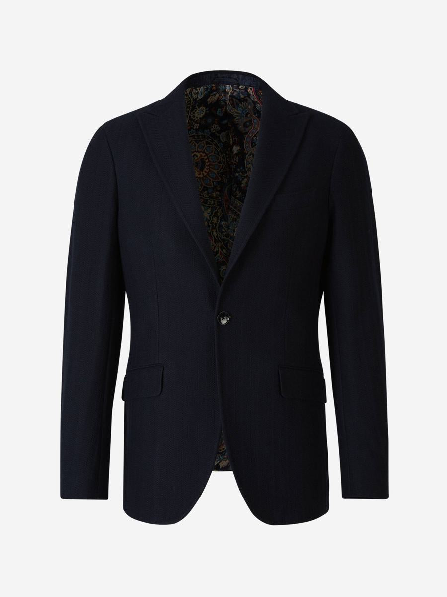 etro textured cotton blazer