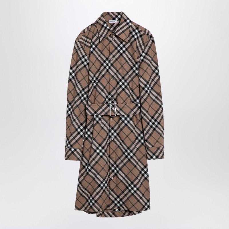 burberry check blend chemise dress