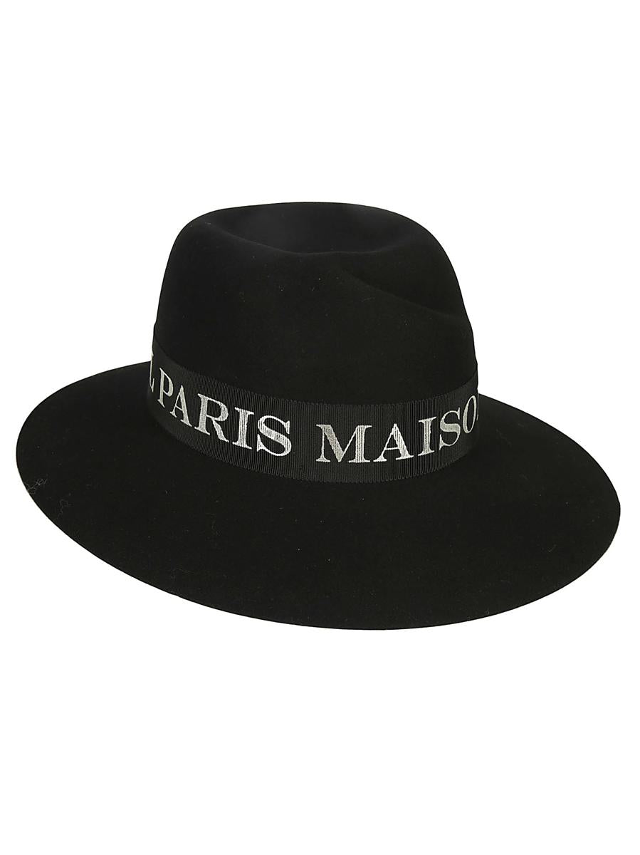 maison michel virginie logo-tape fedora hat