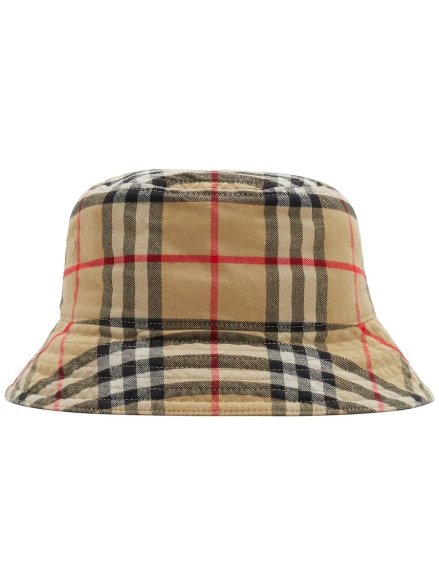 burberry check motif bucket hat