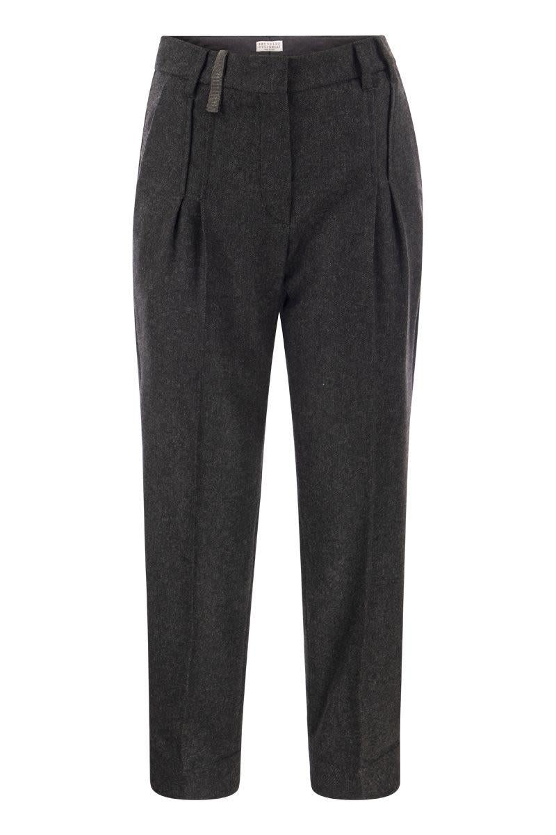 brunello cucinelli sartoria wool and cashmere trousers