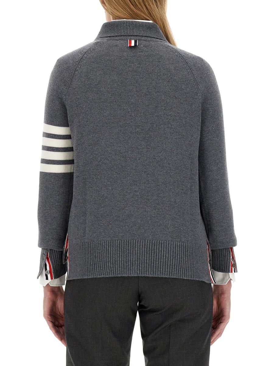 thom browne polo cardigan