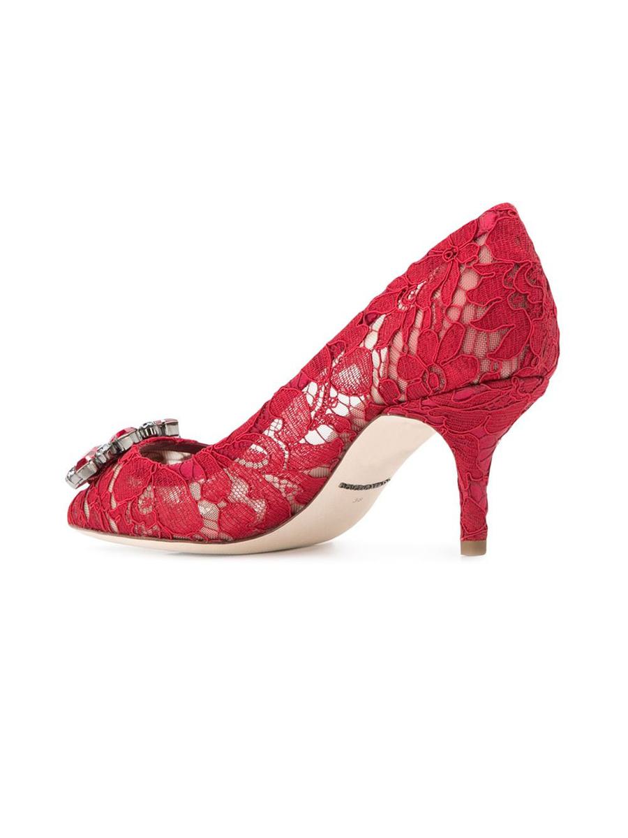 dolce & gabbana bellucci lace pumps