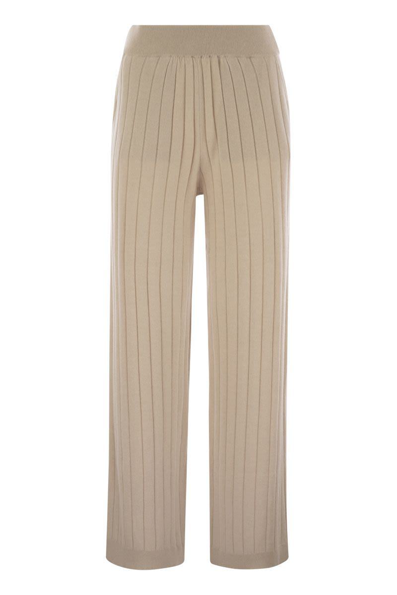 brunello cucinelli cashmere knit trousers