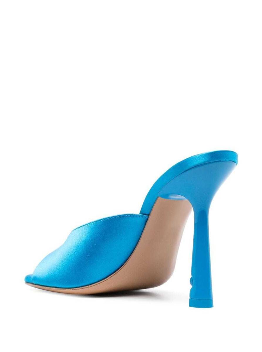 pop lollipop pointed-toe mules in light-.blue leather woman