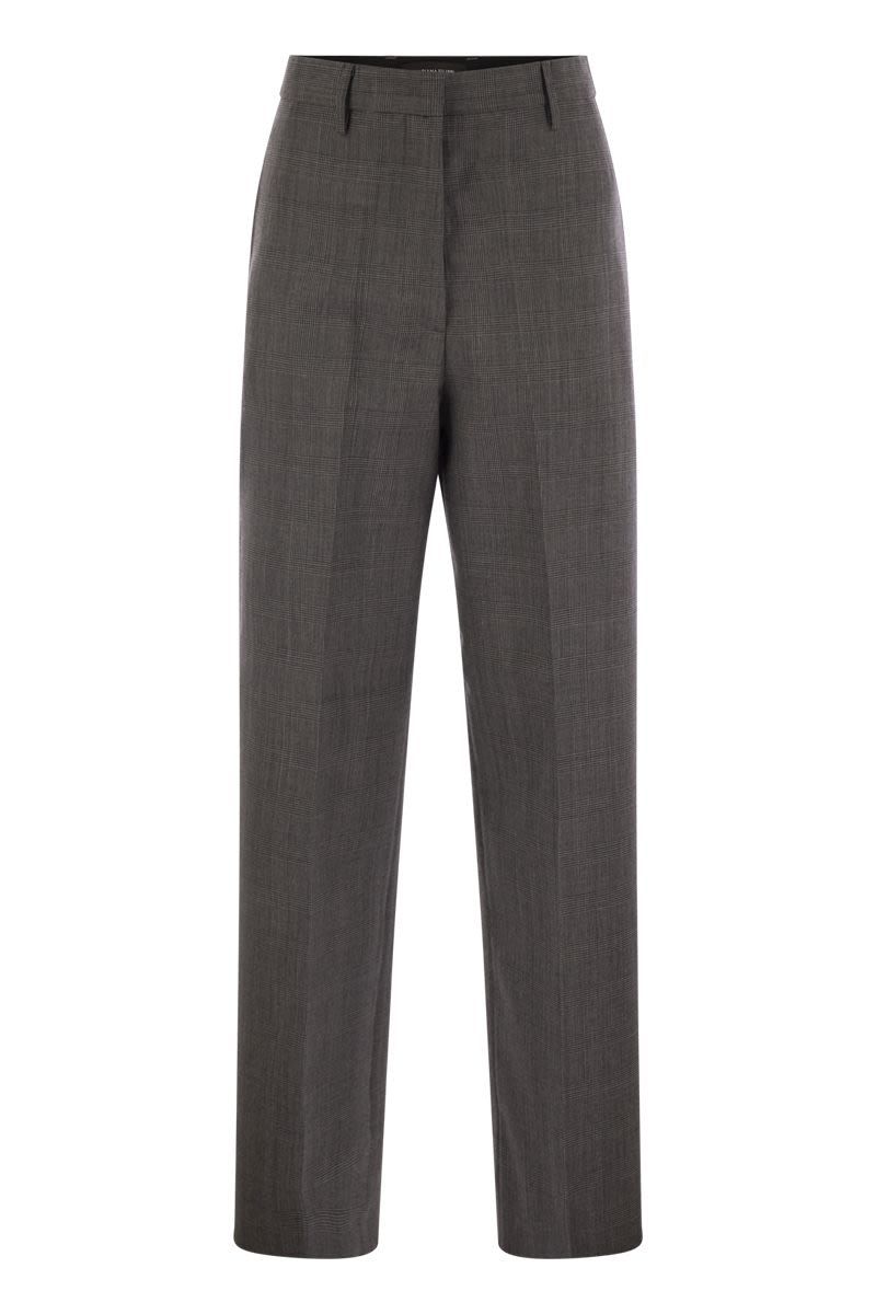 fabiana filippi prince of wales wool and silk trousers