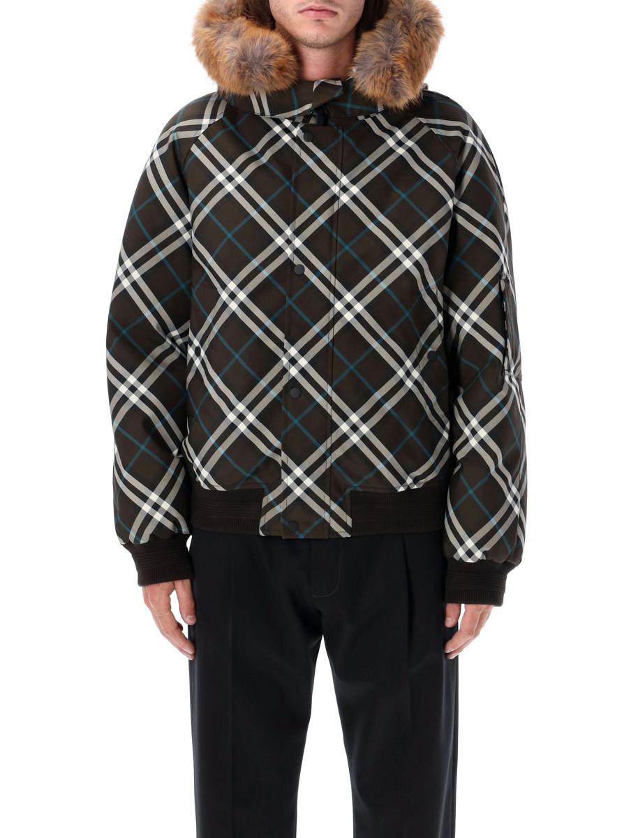 burberry check puffer jacket