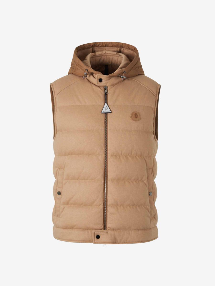 moncler quilted vest with hood