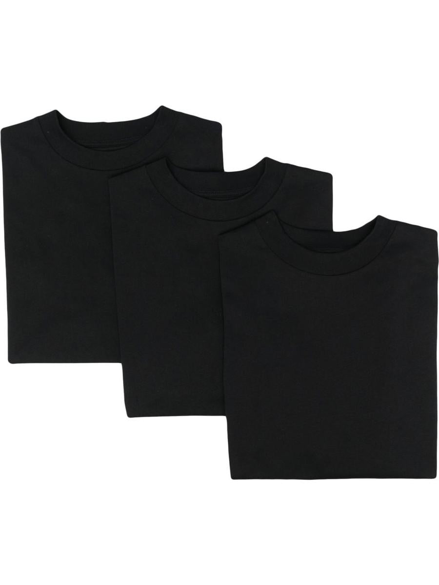 jil sander pack of 3 cotton t-shirts with logo tag