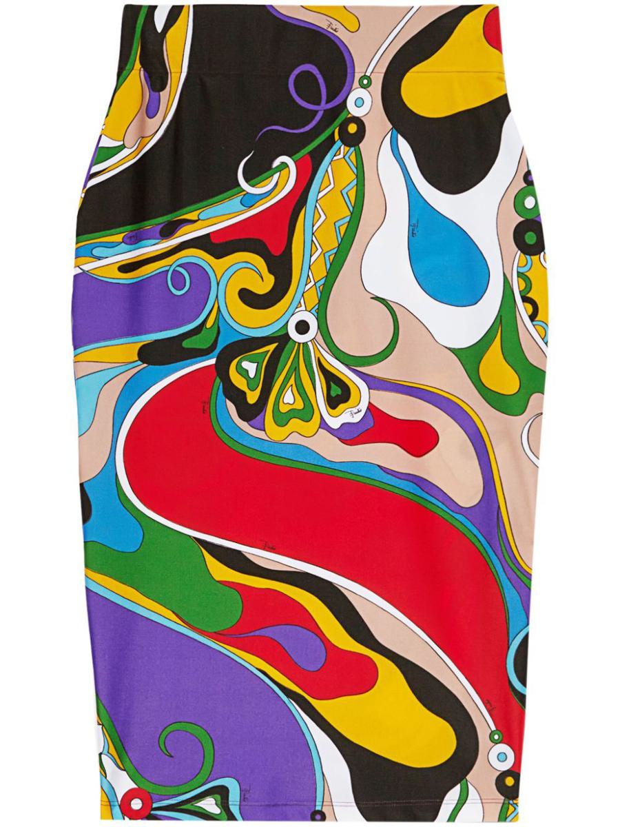 pucci orchid-print pencil skirt clothing