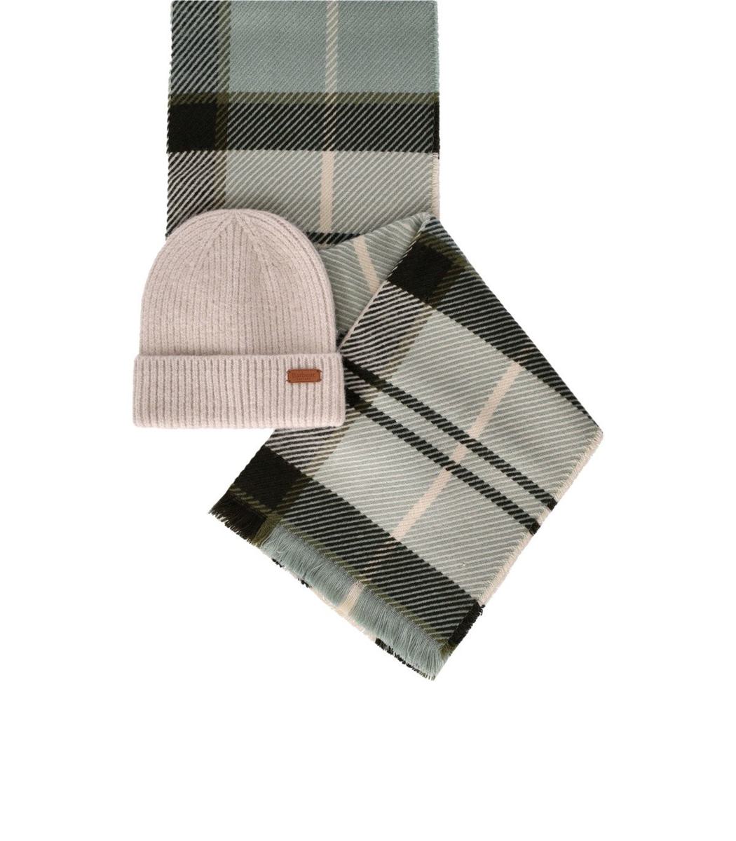 barbour soft mint pendel beanie + blair scarf set