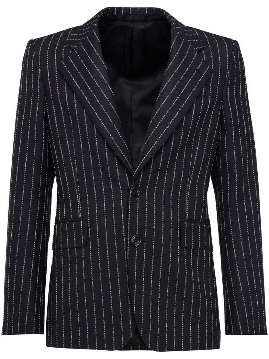 alexander mcqueen pinstripe single-breasted jacket