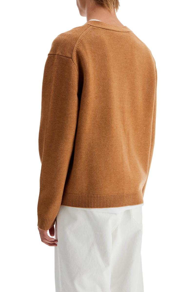 "fox head wool cardigan with