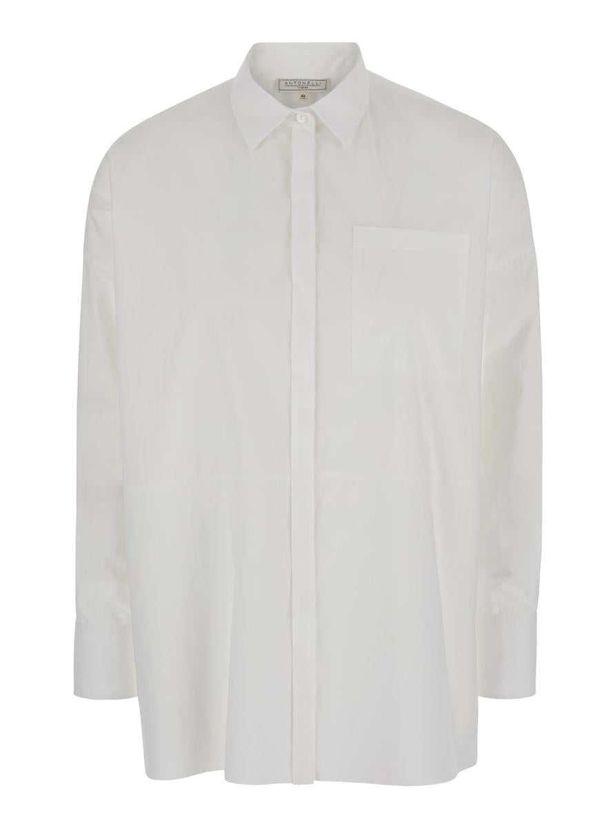 'armagnac' white shirt with a pocket in cotton woman