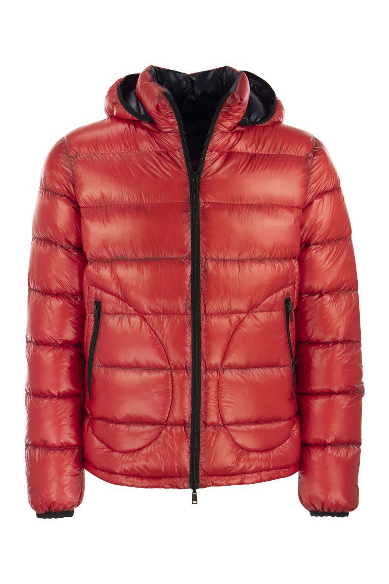 herno reversible down jacket with hood