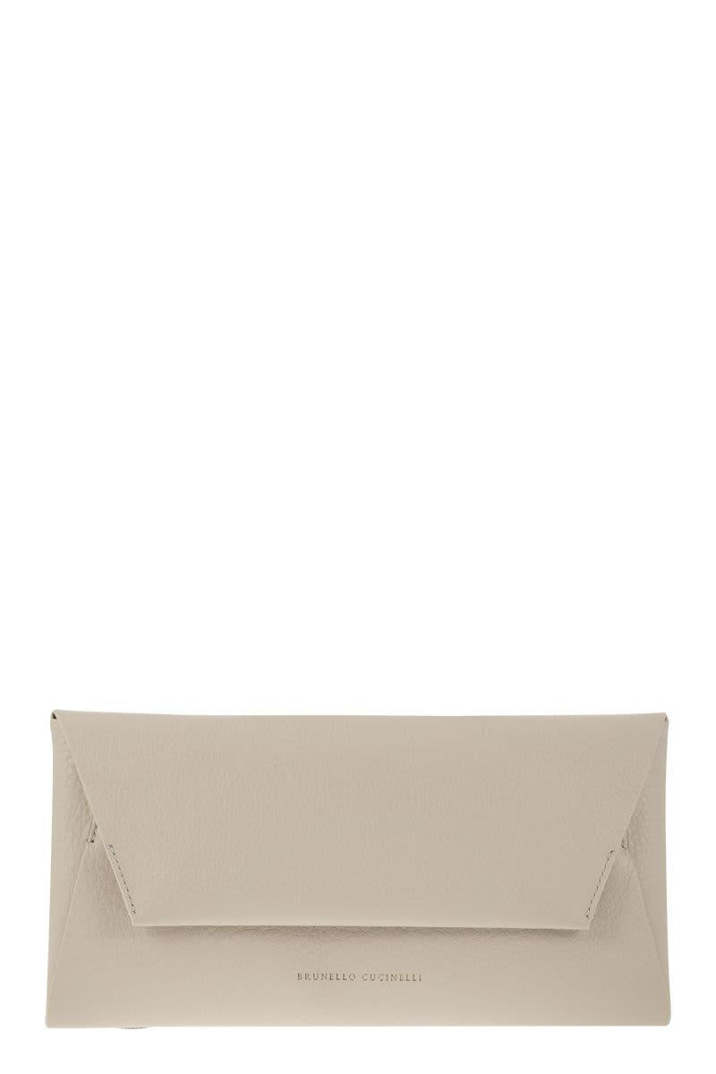 brunello cucinelli leather cross-body bag