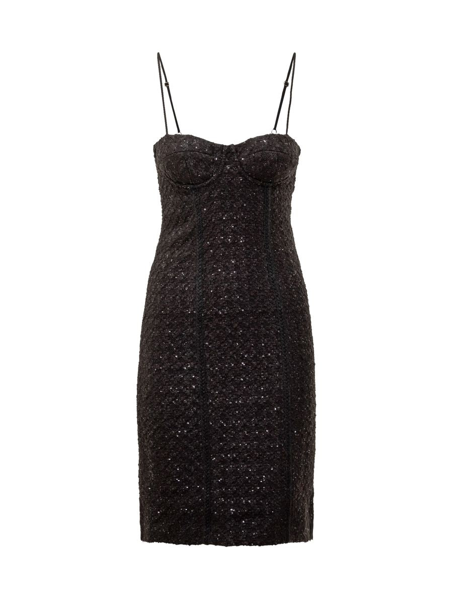 rotate birger christensen boucle midi dress