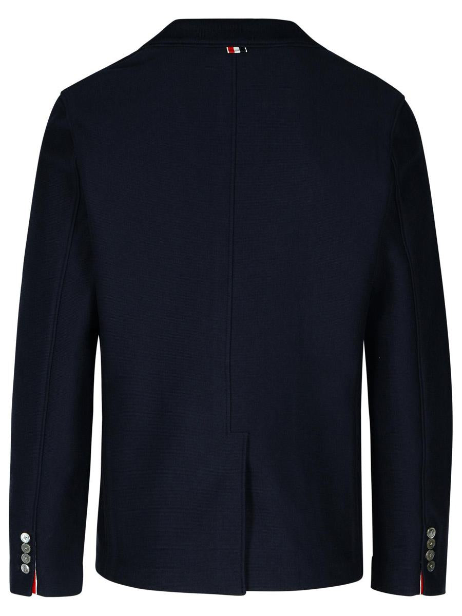 thom browne 'rwb' navy cotton blazer