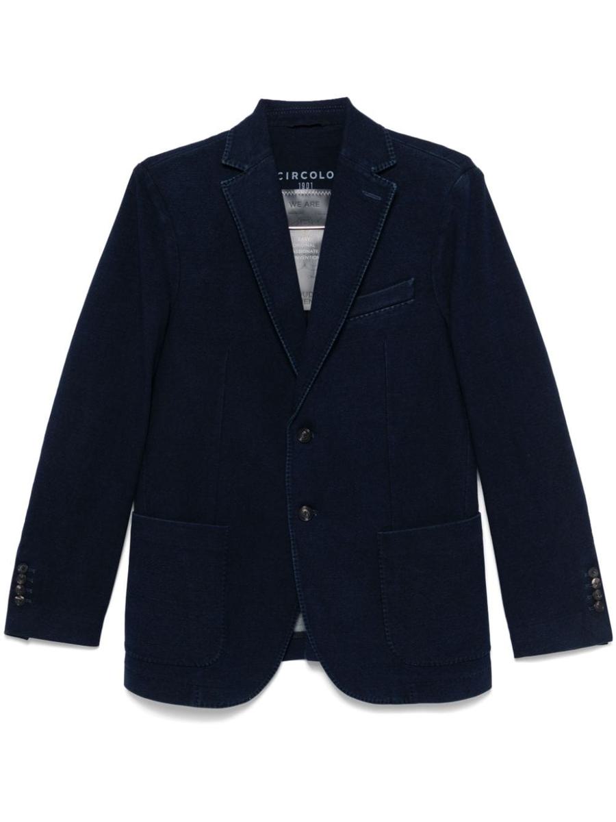 circolo 1901 single-breasted cotton blazer