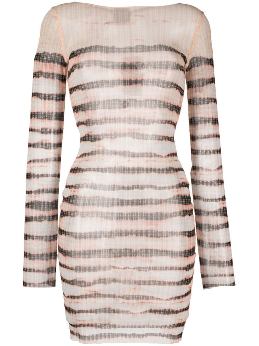 jean paul gaultier striped short dress