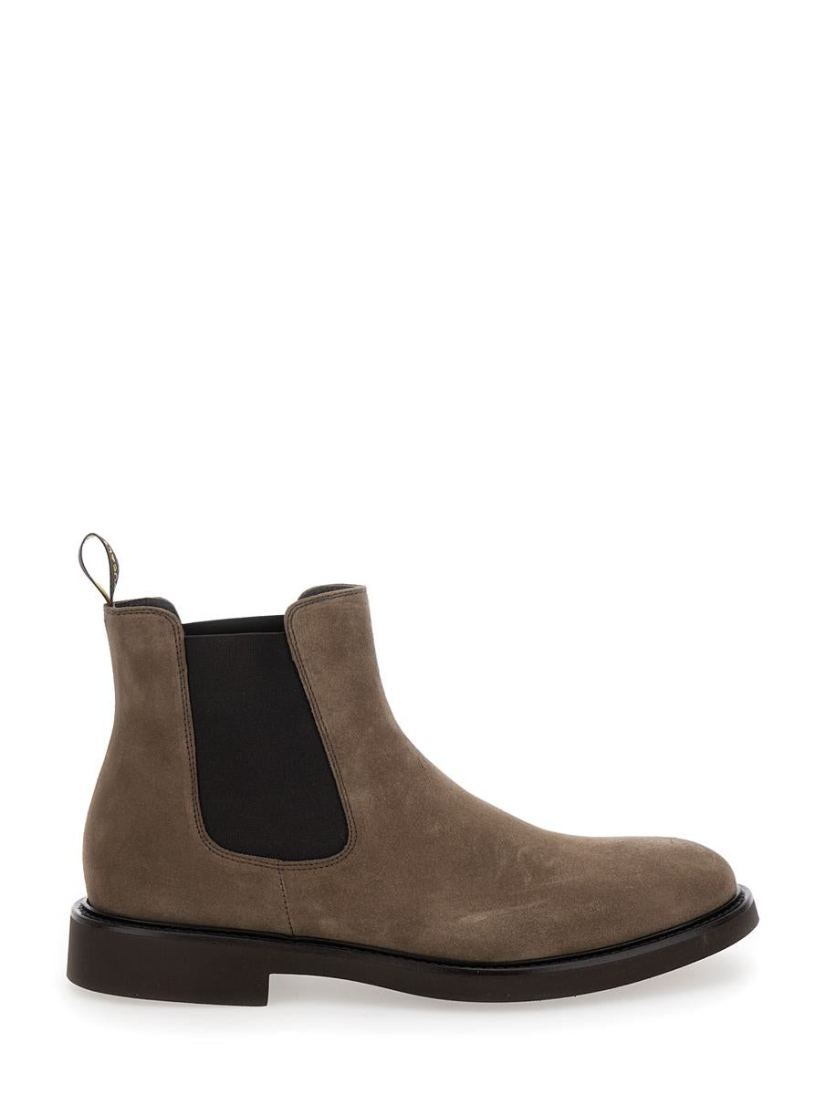 'beatles' brown chelsea boots in suede man