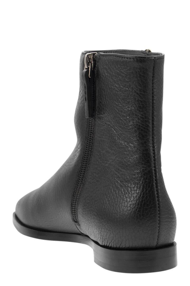 fabiana filippi grained leather ankle boots