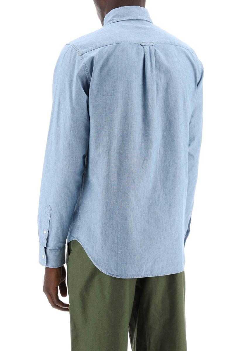 "fox head cotton chambray shirt"