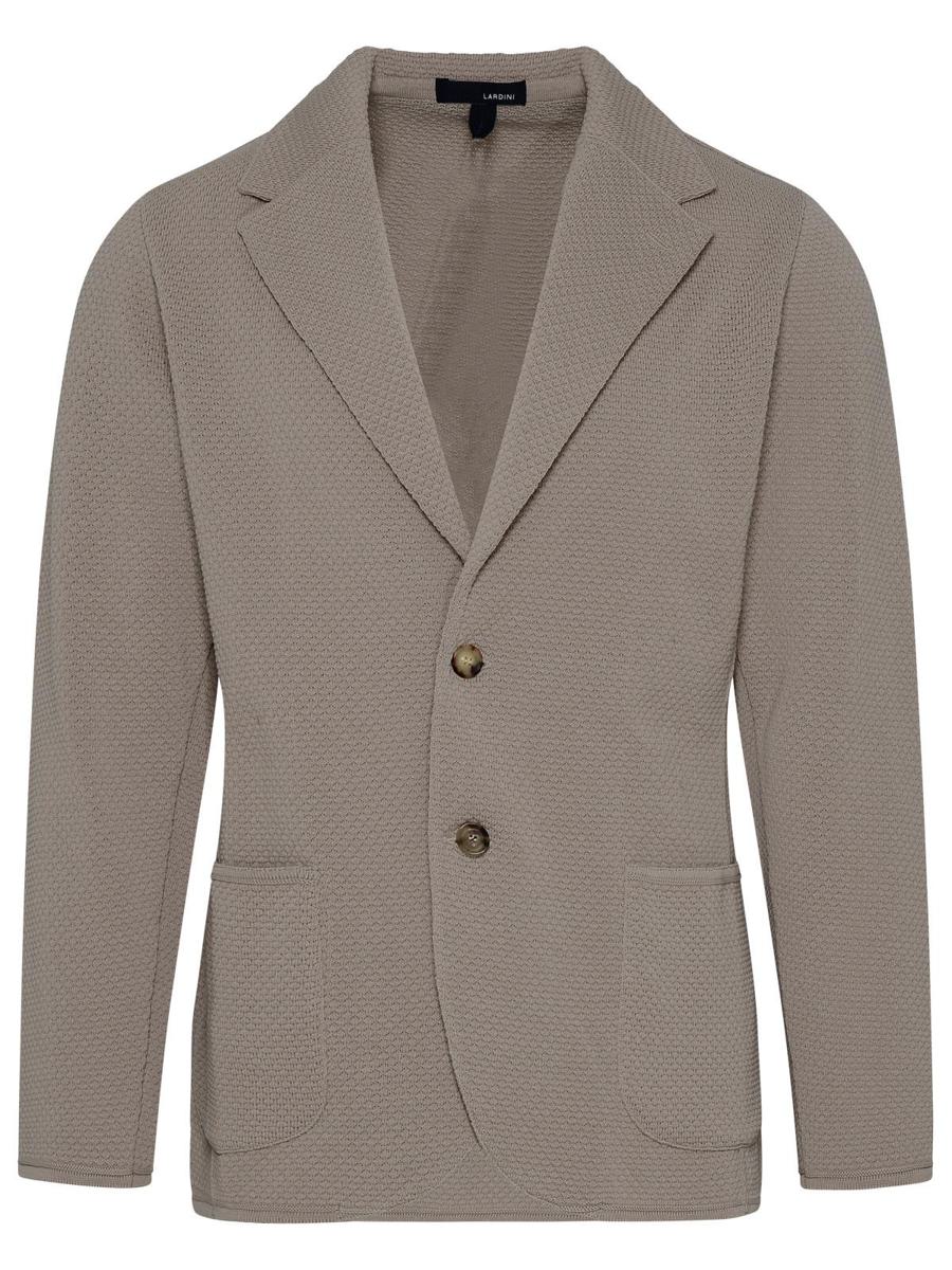 lardini beige cotton blazer jacket