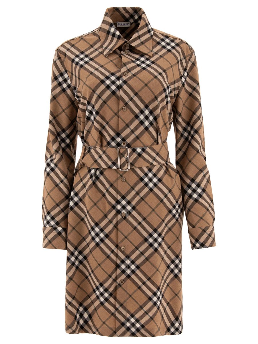 burberry check shirt dress